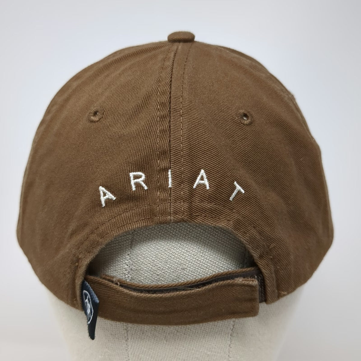 Ariat Baseball Cap Brown One Size Lace Floral Logo Strapback Contrast Stitch Hat