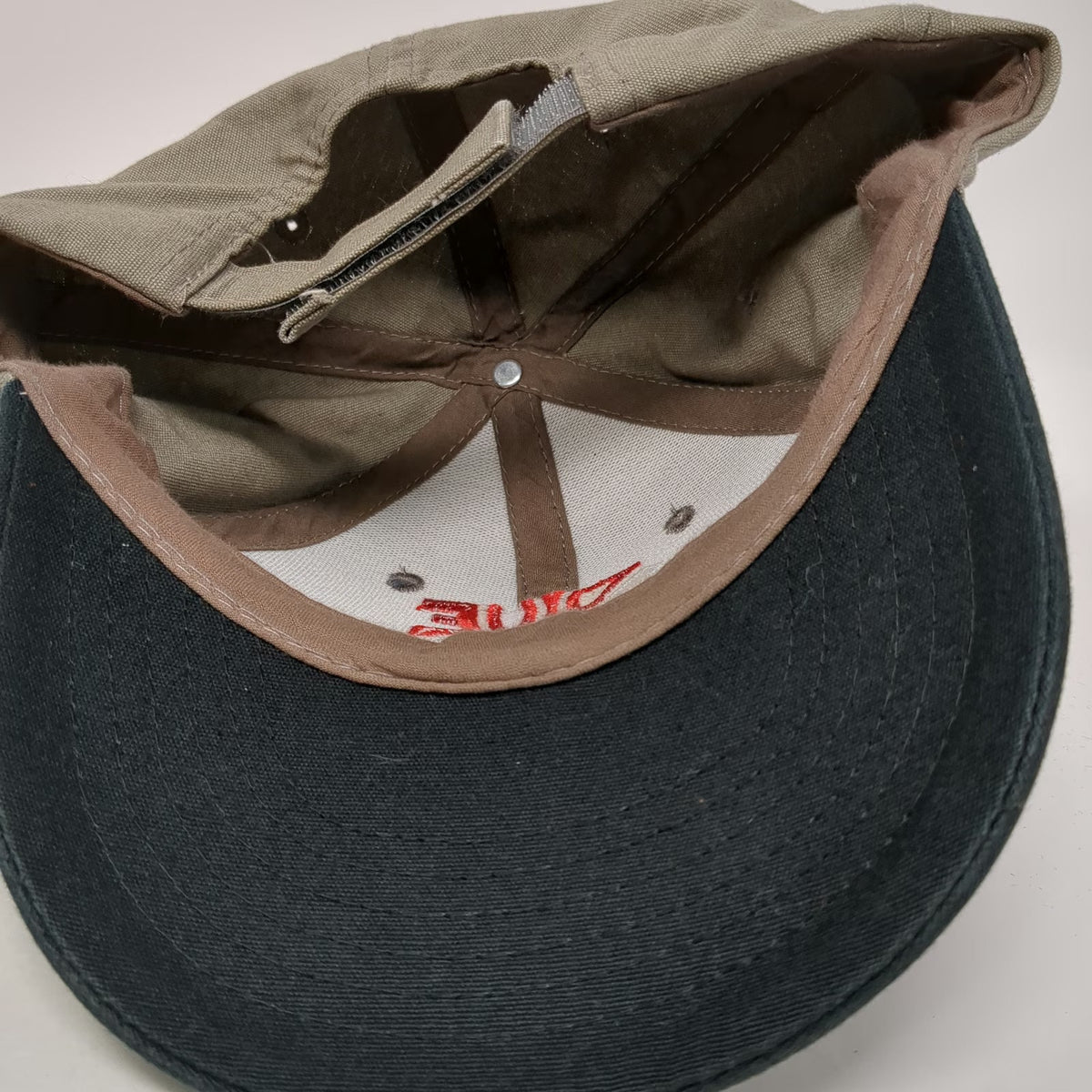Baseball Cap Brown Black Red White OSFM Dive First Scuba Diver Adjustable Hat