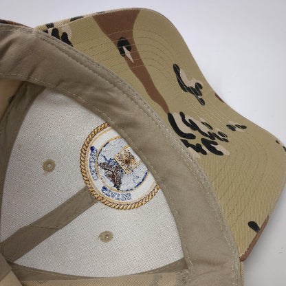 Hosanna Baseball Cap Beige OSFM Desert Camo Air Force Seal US Flag Military Hat