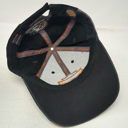 Harley-Davidson Screamin' Eagle Baseball Cap Black One Size Strapback Flame Hat