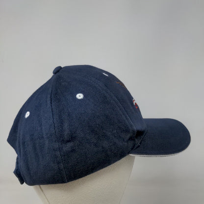 American Eagle Strapback Hat Blue One Size Embroidered Patriotic 6 Panel