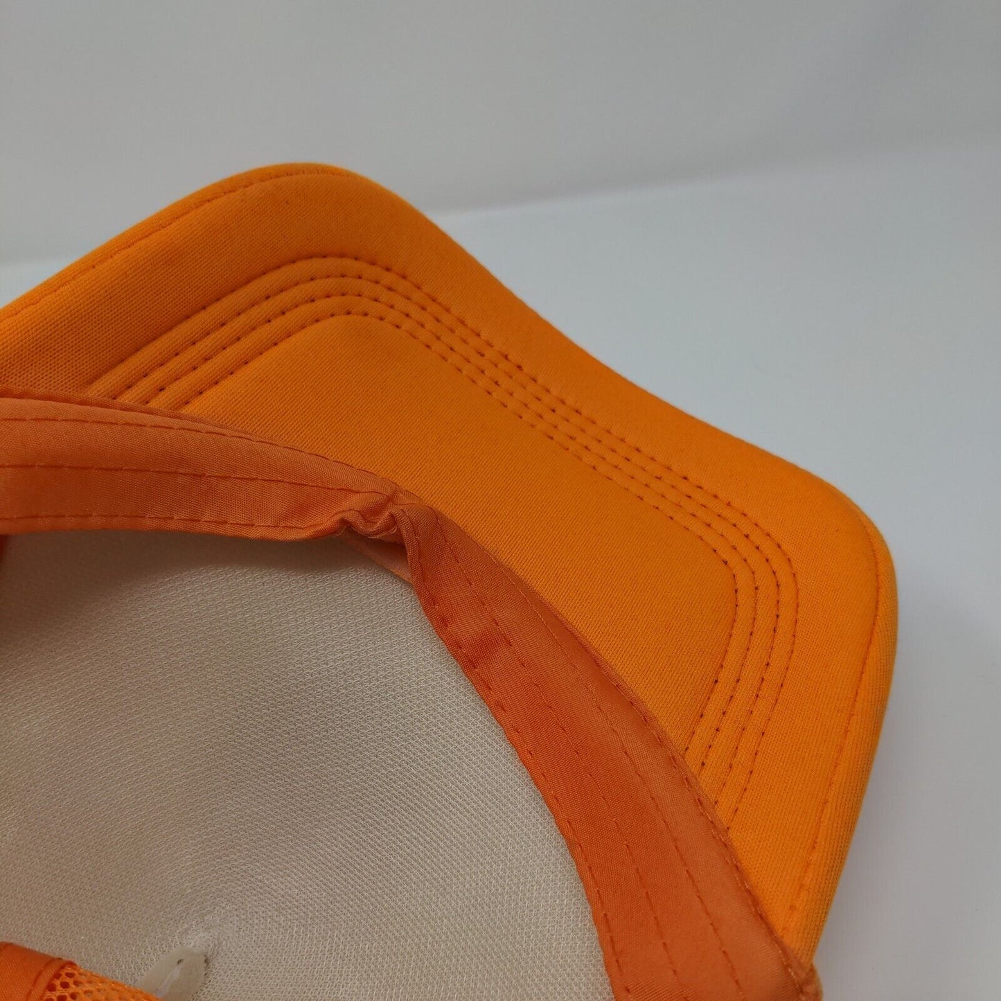 Smiley Snapback Mesh Back Rope Trucker Hat Orange One Size Colorblock