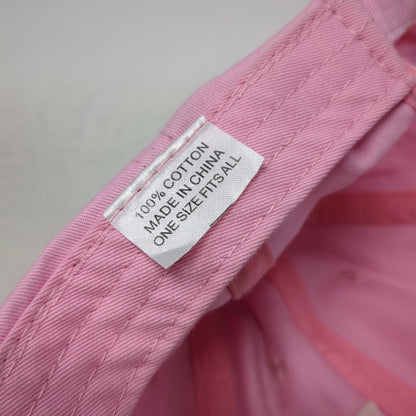 Baseball Cap Pink One Size Palm Beach Script Cotton Adjustable Hat