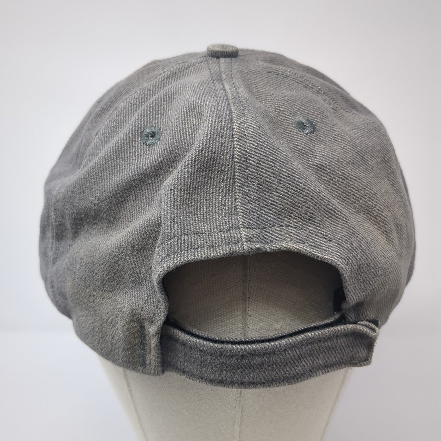 Unbranded Strapback Hat Gray One Size Adjustable Vent Holes Outdoor Blank