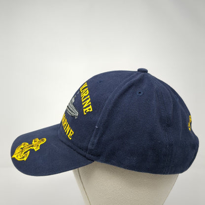The Best Marine Is A Submarine Strapback Hat Blue One Size Veteran