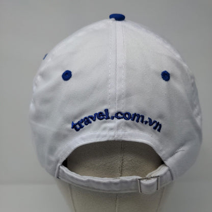 Vietravel Slideback Hat White OSFA Adjustable Embroidered 6 Panel