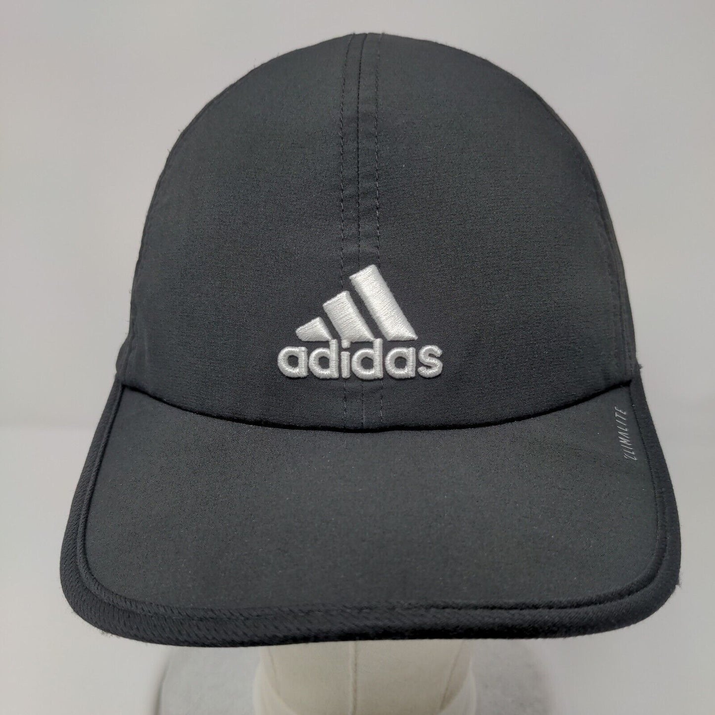 Adidas Climalite Strapback Hat Black One Size 3 Stripes Embroidered
