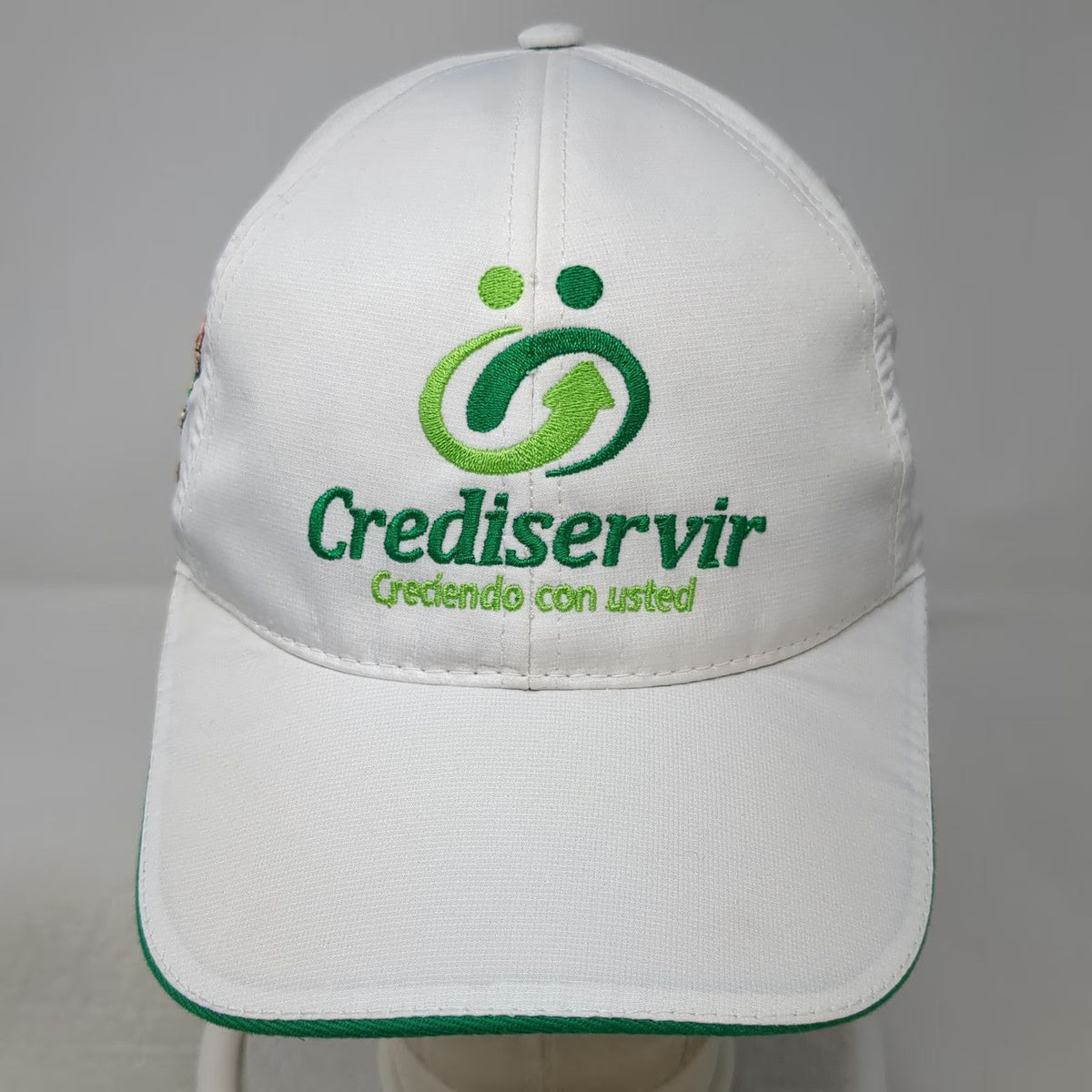Sun Shine Baseball Cap White One Size Crediservir Embroidered Logo Slideback Hat