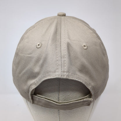 Happy Husky Strapback Hat Tan One Size Embroidered Port & Company