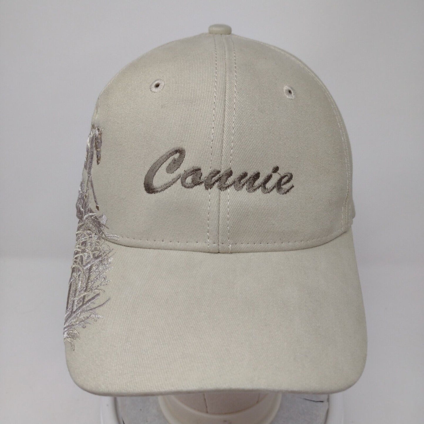 Connie Strapback Hat Tan OS Adjustable Embroidered Wildlife Series Dri-Duck