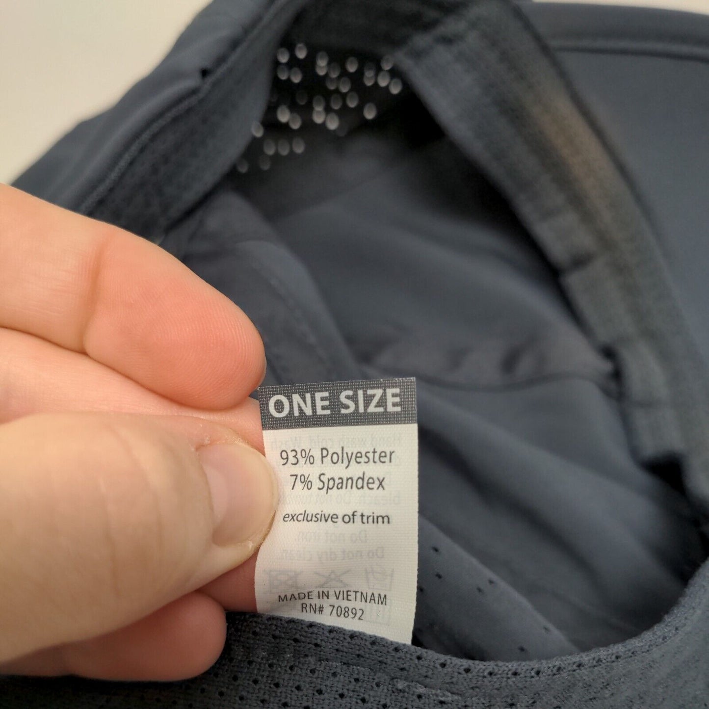 Unbranded Strapback Hat Gray One Size Adjustable Laser Cut 6 Panel