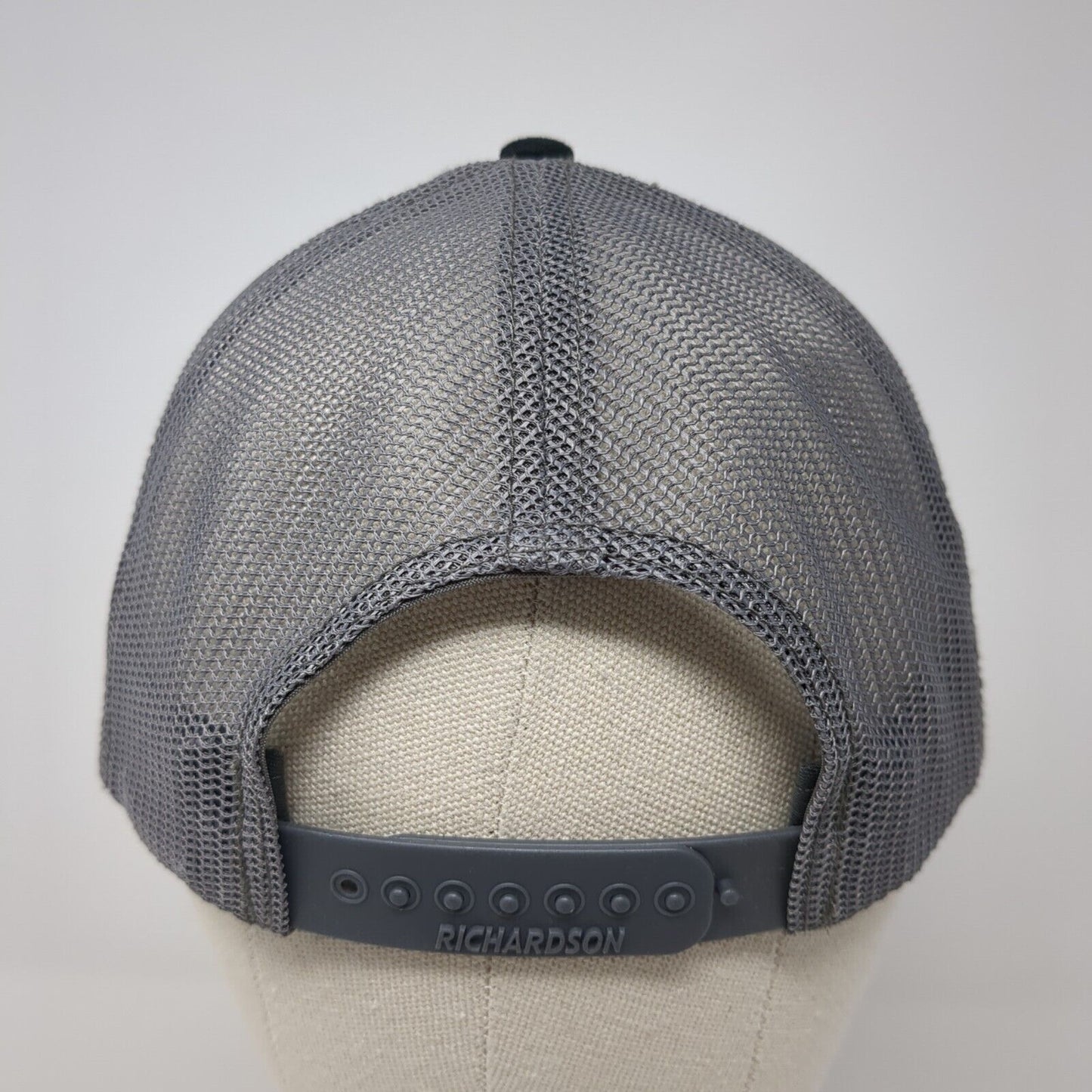 GMF Steel Group Patch Snapback Trucker Hat Black One Size Mesh Back