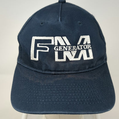 Port & Company Blue 5 Panel One Size FM Generator Logo Cotton Strapback Hat
