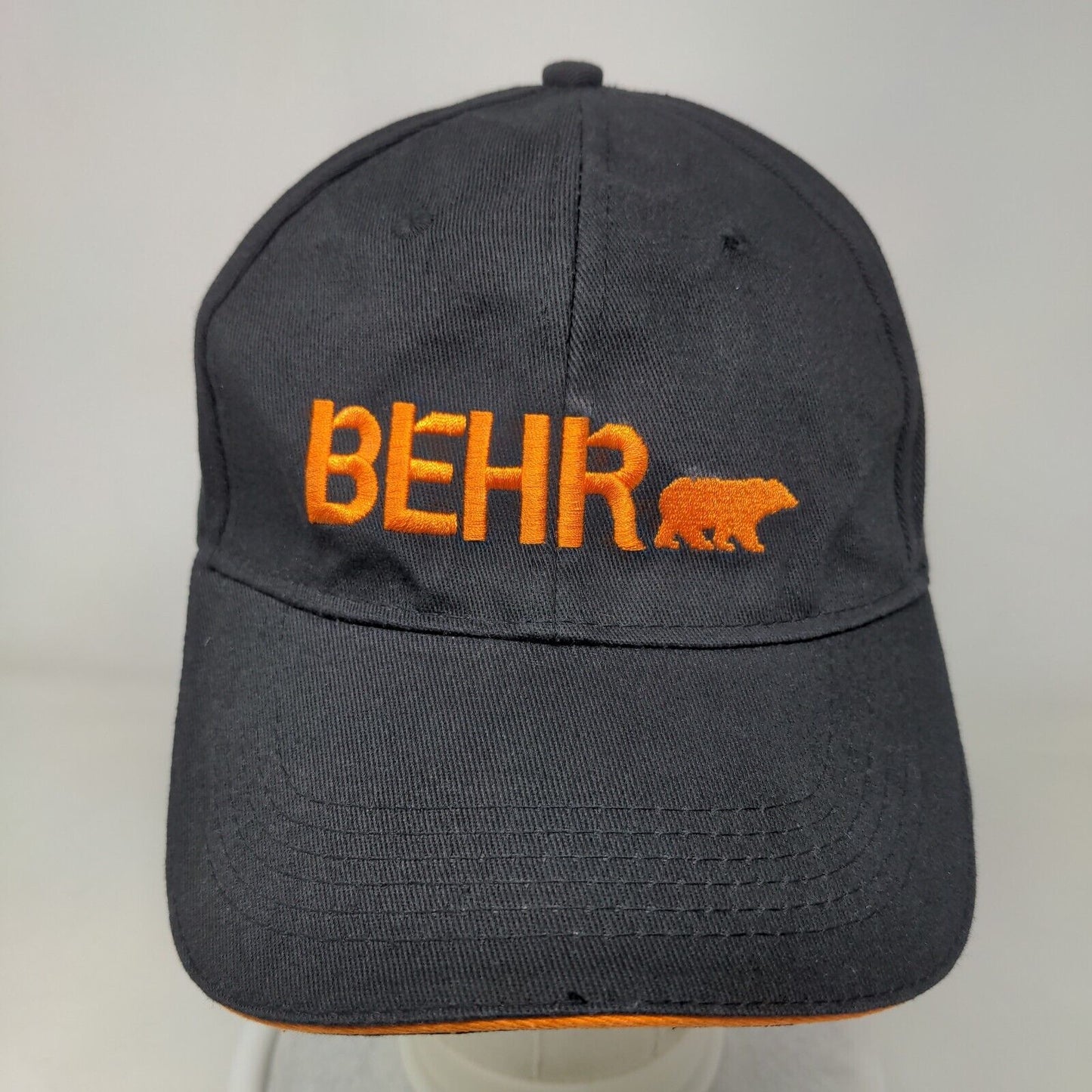Behr Strapback Hat Black One Size Adjustable Embroidered 6 Panel