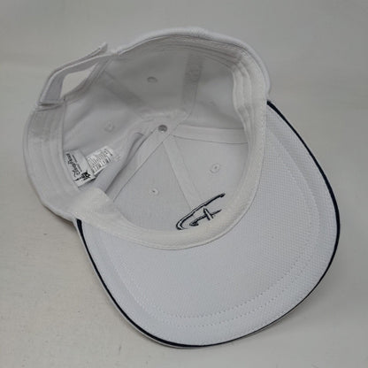 Disney Logo Strapback Hat White Adult Embroidered Adjustable 6 Panel