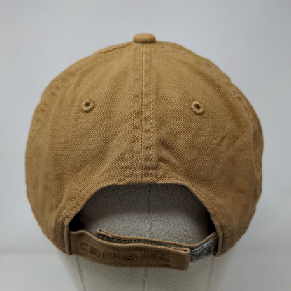 Carhartt Strapback Hat Brown OSFA Adjustable Patch Logo 6 Panel Cotton