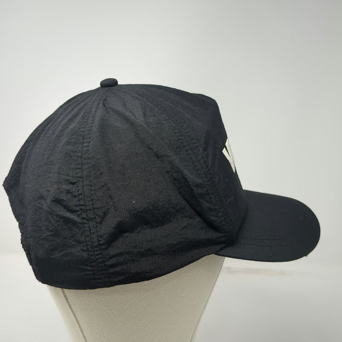 Victor Logo 5 Panel Hat Black One Size Nylon Snapback Sunset Graphic Embroidered
