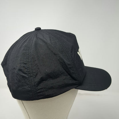 Victor Logo 5 Panel Hat Black One Size Nylon Snapback Sunset Graphic Embroidered