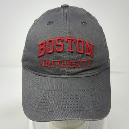Boston University NCAA Legacy Gray One Size Red Embroidered Cap Slideback Hat