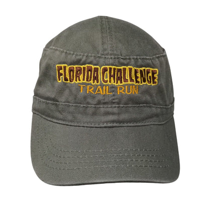 Florida Challenge Trail Run Cadet Army Cap Green OSFA Embroidered Hit Wear