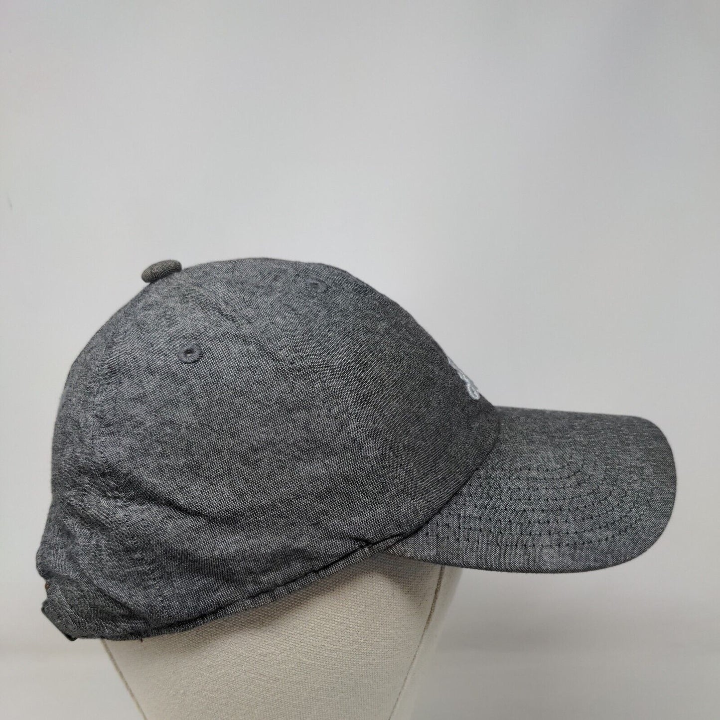 Adidas Climalite Slideback Hat Gray One Size Embroidered 3 Stripes