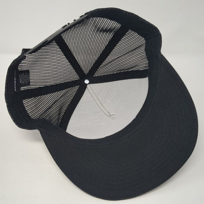 208 Properties Snapback Trucker Hat Black OS Adjustable Mesh Back Sport-Tek
