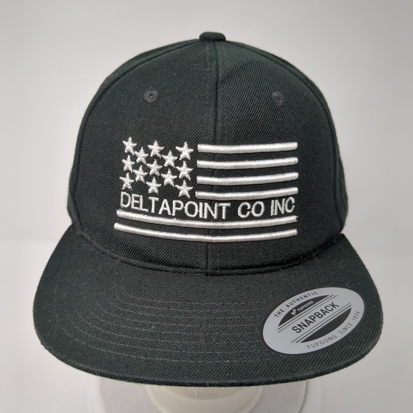 Delta Point Co Inc Snapback Hat Black OS Adjustable Patriotic Mesh Sport-Tek