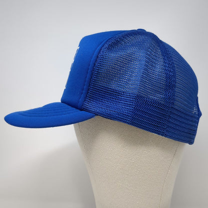 KAP-II Moog Logo Trucker Hat Blue One Size Mesh Back Snapback Foam Front Graphic