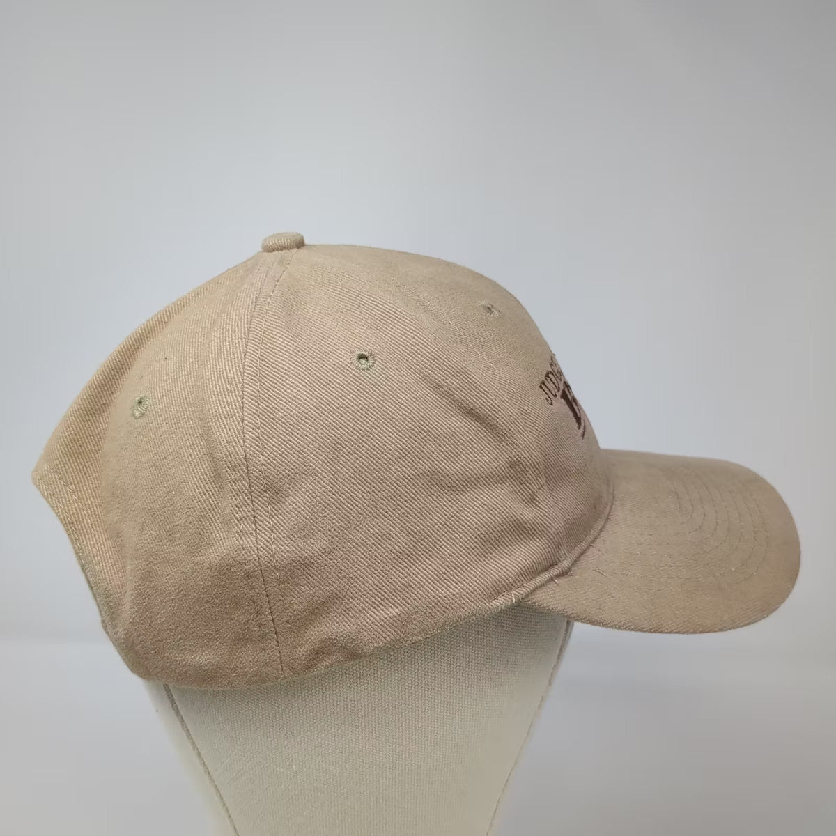 Nissin Cap Judge Joe Brown Embroidered Beige Snapback Hat Adjustable OS Promo