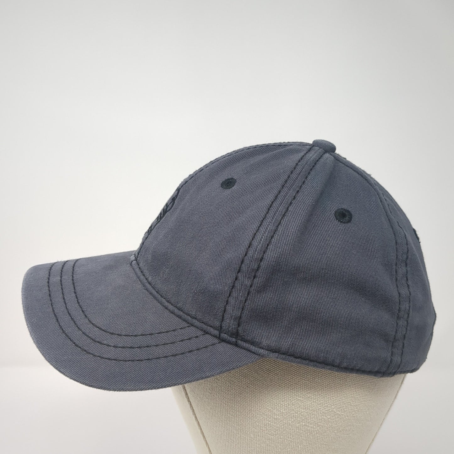 District Slideback Hat Gray One Size Embroidered Logo Solid Adjustable