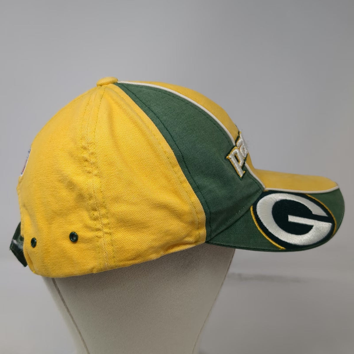 Green Bay Packers NFL Reebok Cap Yellow One Size Embroidered Logo Pro Line Strap