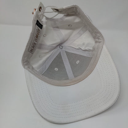 Black Clover Live Lucky Toggle Back Hat White OSFA Adjustable Solid