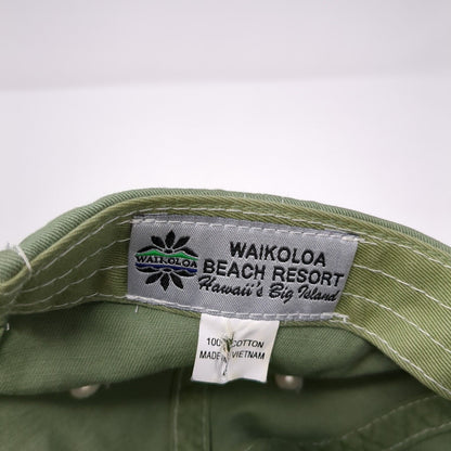 Waikoloa Hawaii Strapback Hat Green One Size Adjustable Embroidered Cotton