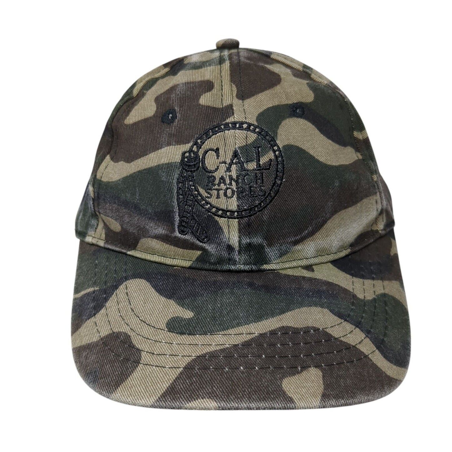 CAL Ranch Stores Strapback Hat Camo One Size Adjustable Embroidered
