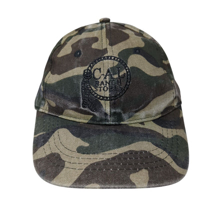 CAL Ranch Stores Strapback Hat Camo One Size Adjustable Embroidered