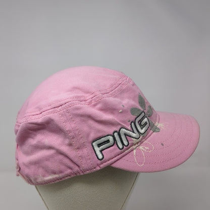 Ping Strapback Cadet Army Cap Hat Pink One Size Adjustable Embroidered