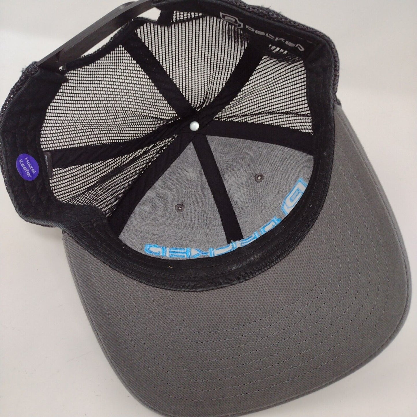 Decked Snapback Mesh Back Trucker Hat Gray OSFA Embroidered Colorblock