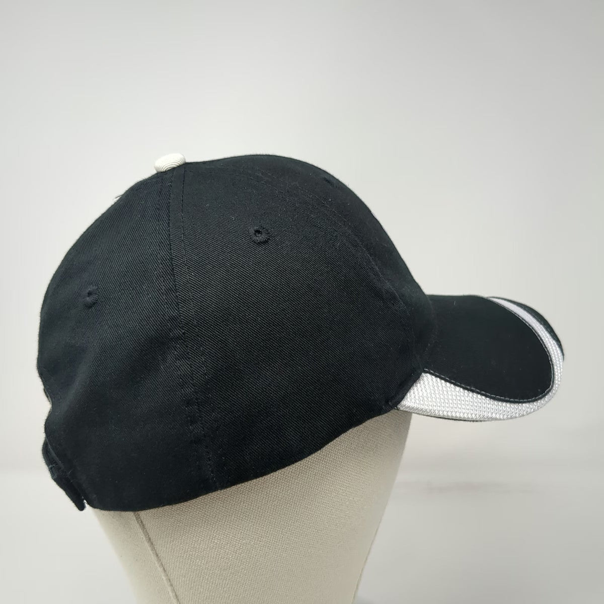 Big Accessories Baseball Cap Black White One Size Ion Television Mesh Trim Hat