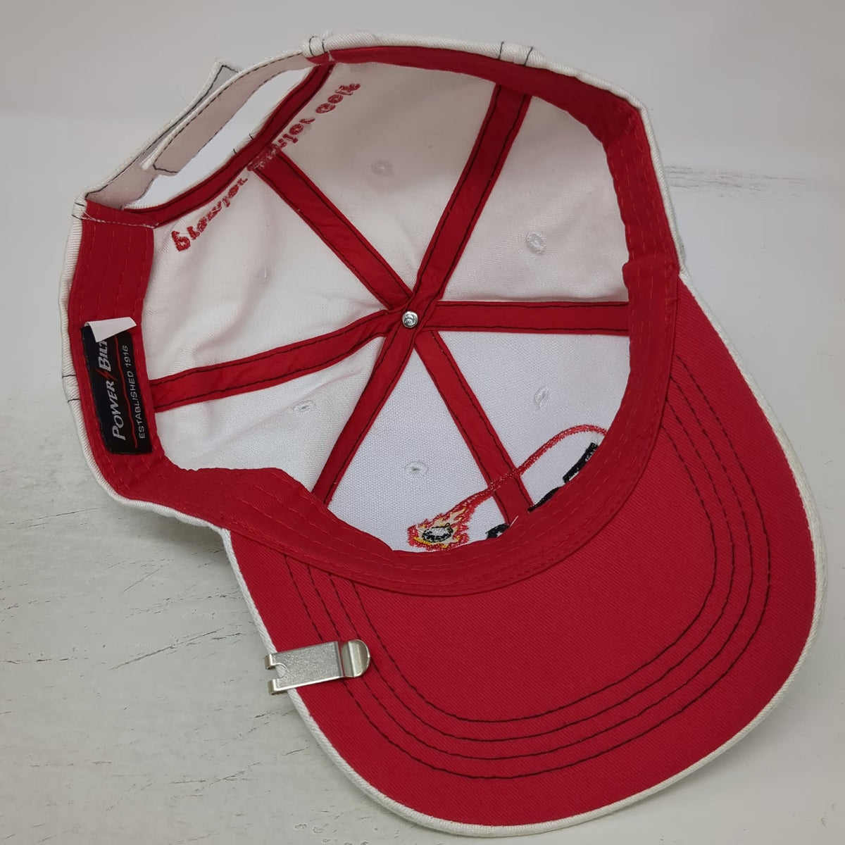 PowerBilt Baseball Cap White One Size TGA Premier Junior Golf Strapback hat Logo