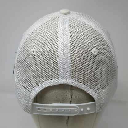 Cap America Trucker Hat White Black One Size BFI Bob Feist Invitational Roping