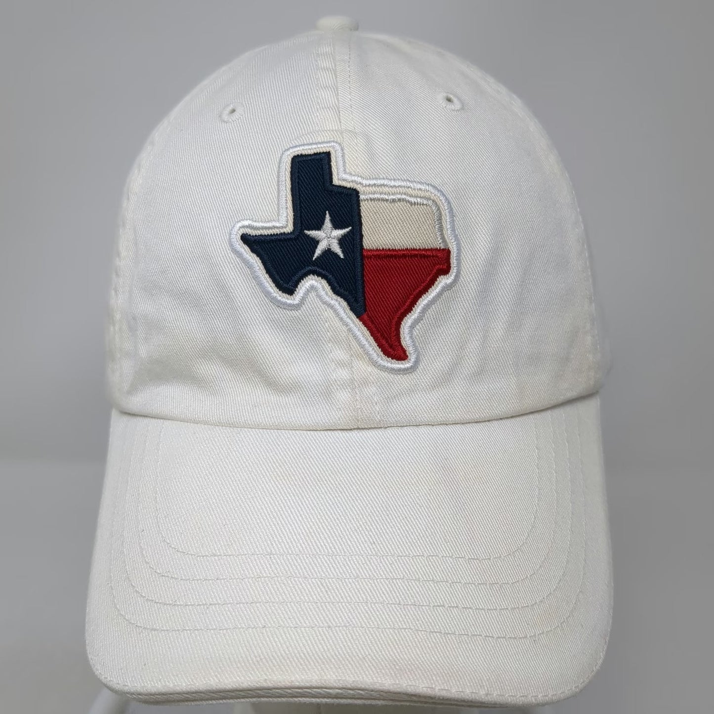 Sonoma Baseball Cap White One Size State of Texas Flag Patch Slideback Hat