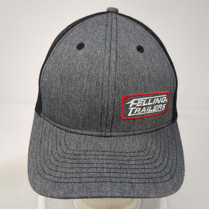 Felling Trailers Trucker Hat Gray OSFM Mesh Back Snapback Logo Patch Work Cap