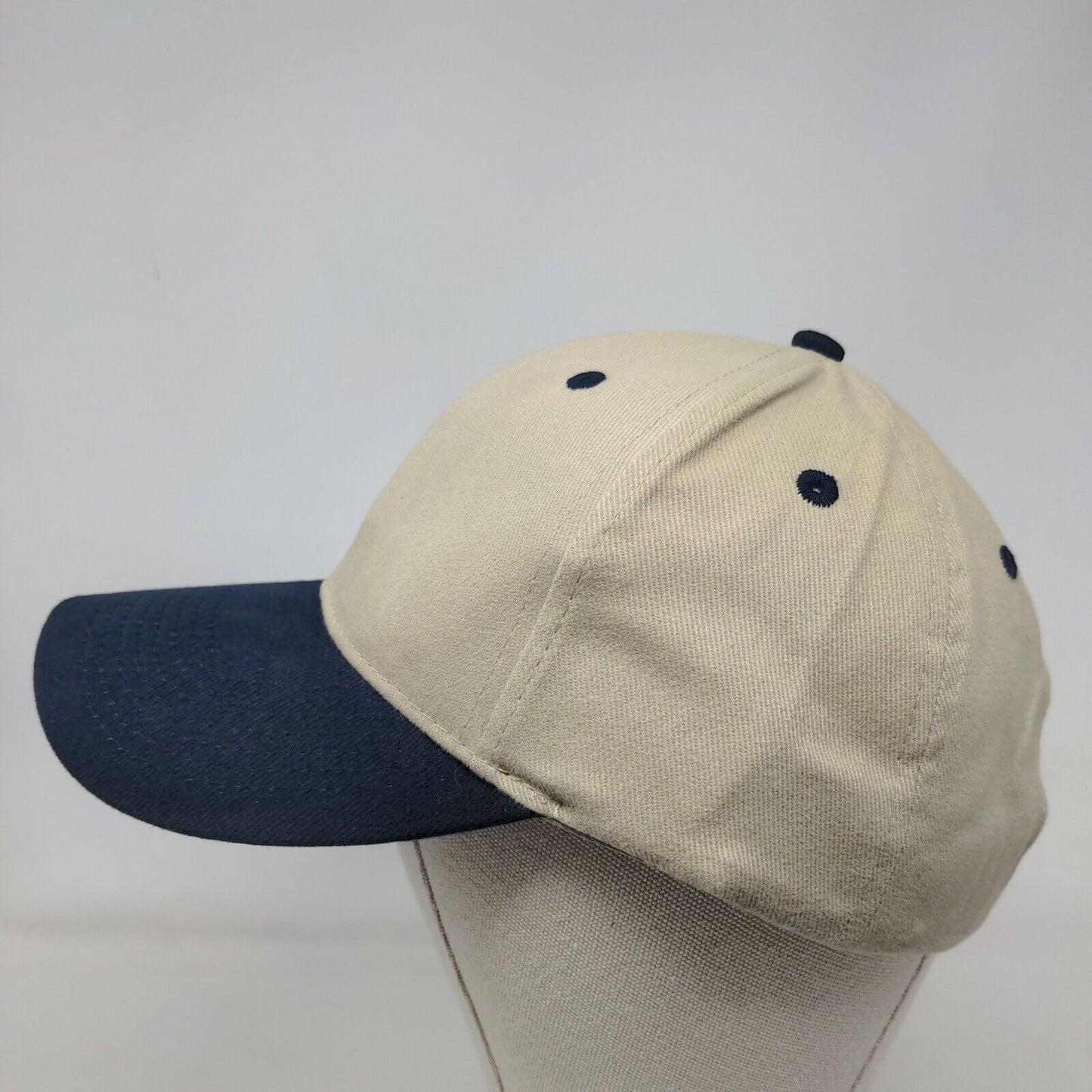 Otto Strapback Hat Tan OSFM Adjustable Colorblock 6 Panel Blank