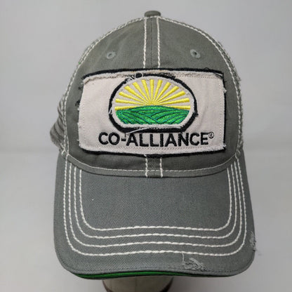 Co-Alliance Men's Strapback Hat Gray size OSFA Embroidered Logo Cotton Blend