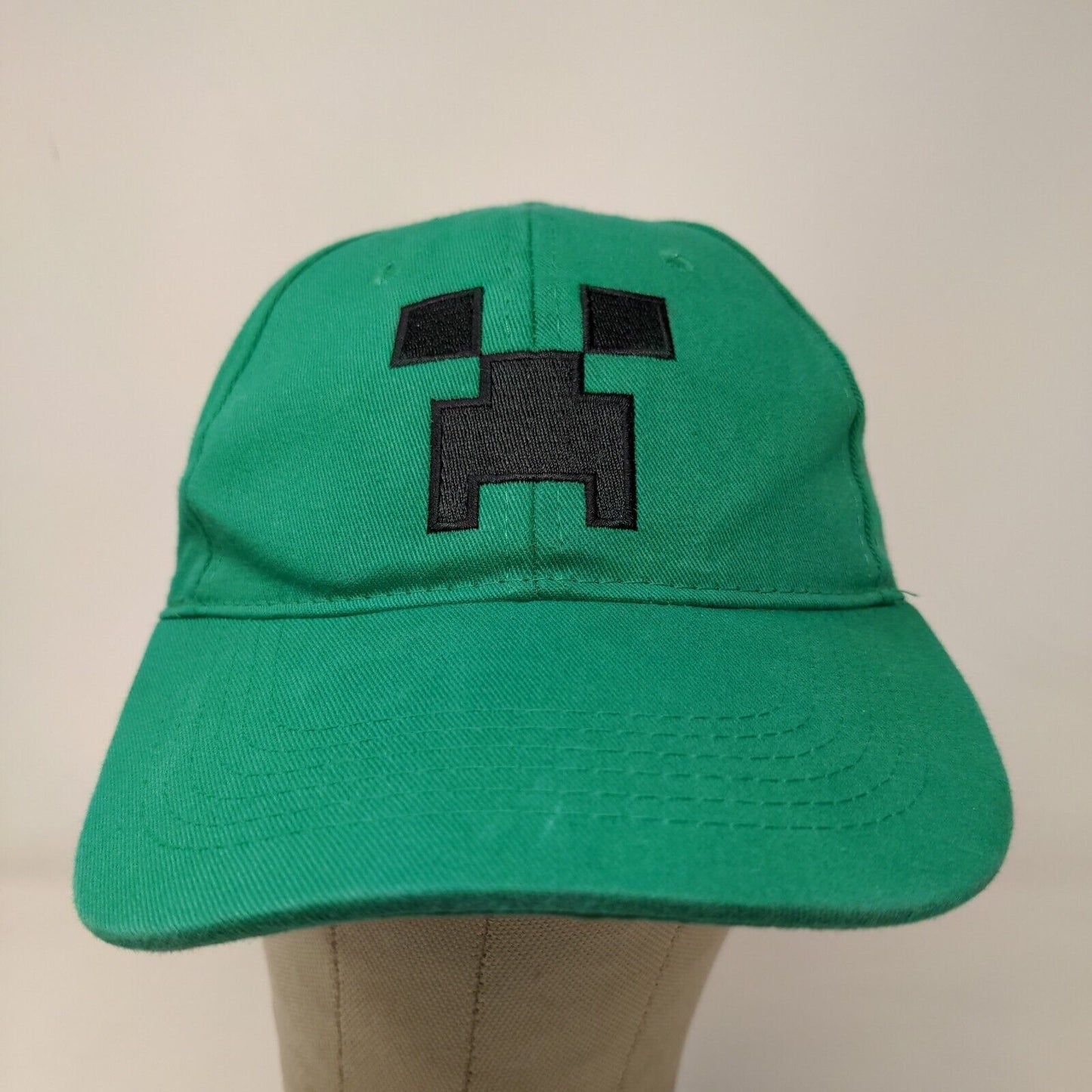 Jinx Boy's Snapback Hat Green Minecraft Embroidered Creeper Logo
