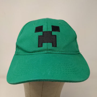 Jinx Boy's Snapback Hat Green Minecraft Embroidered Creeper Logo