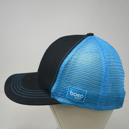 Boco Gear Trucker Hat Black One Size Mesh Back Snapback Red Bank NJ Club Logo
