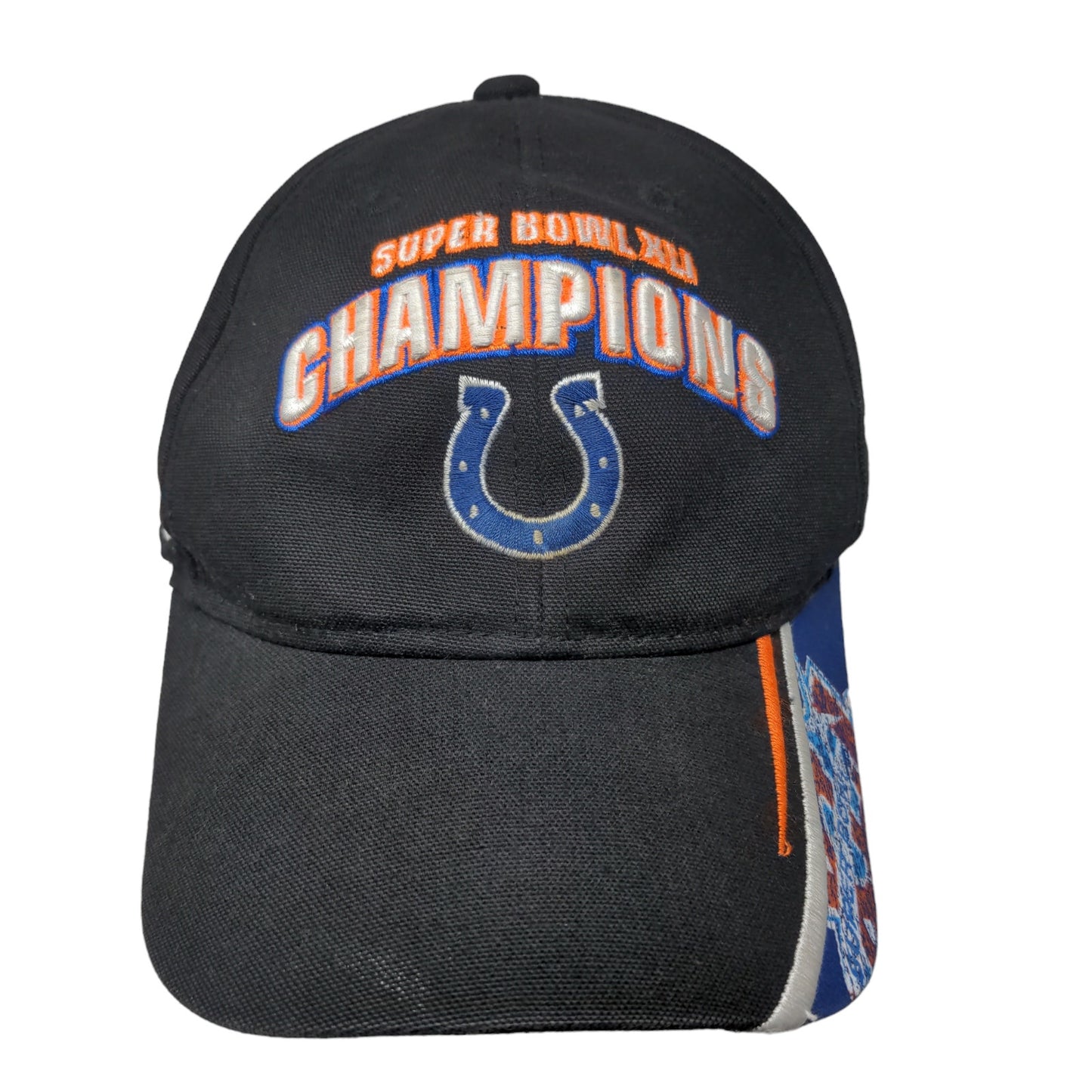 NFL Men's Strapback Hat Black OSFA Indianapolis Colts Superbowl Champions XLI