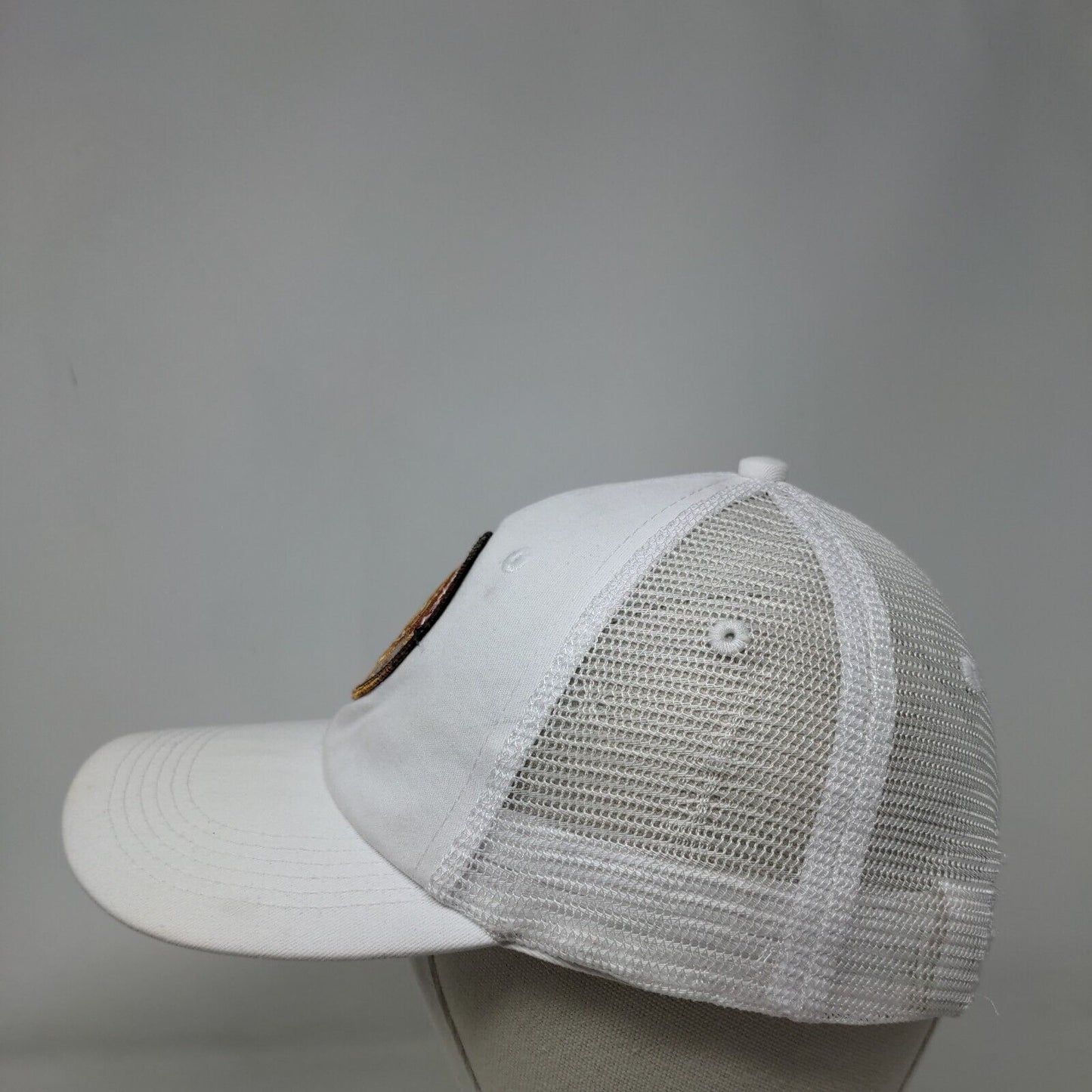 Waffle Monkey Bonita Beach Snapback Hat White OS Adjustable Mesh Back Adams