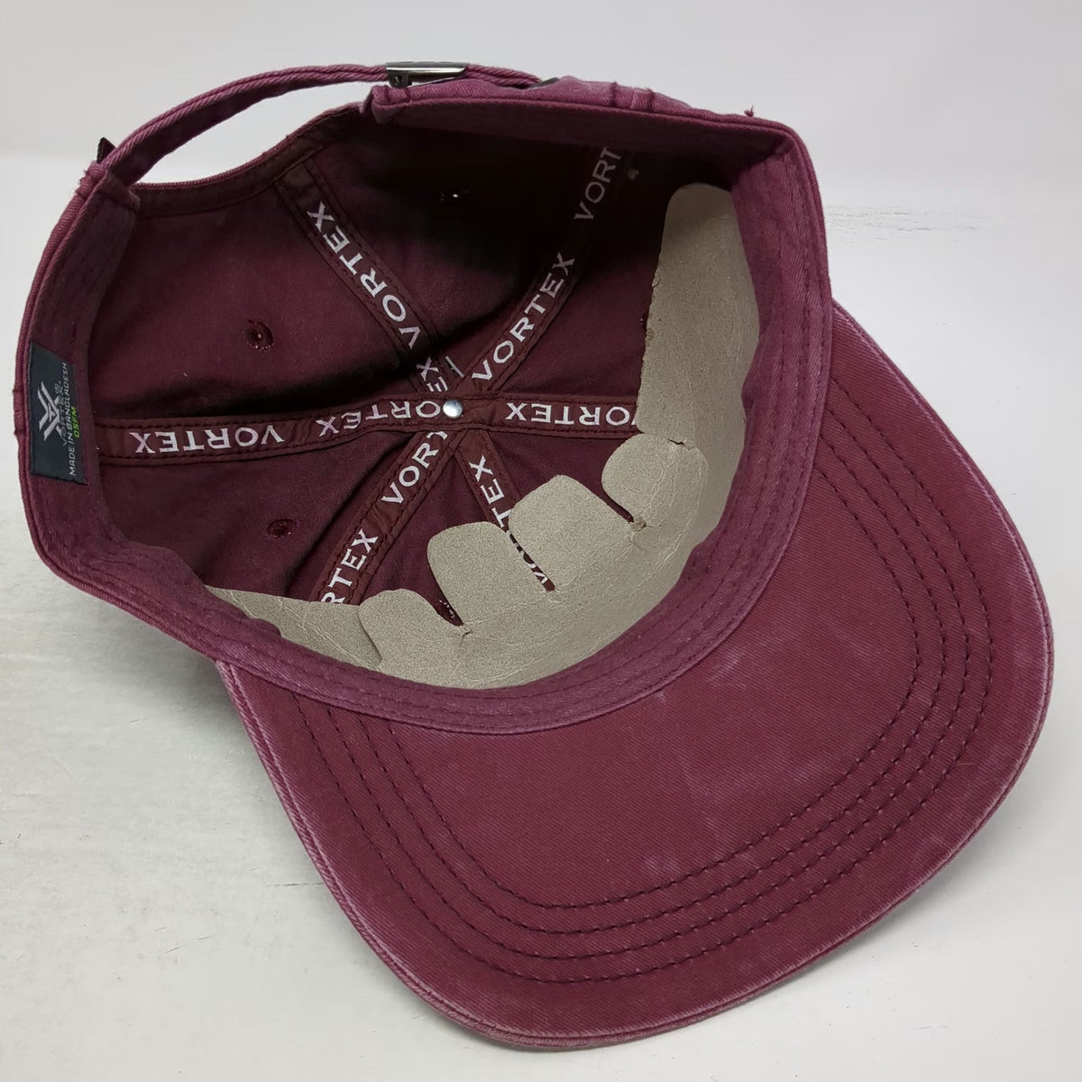 Vortex Baseball Cap Red One Size American Flag USA Patch Washed Cotton Hat